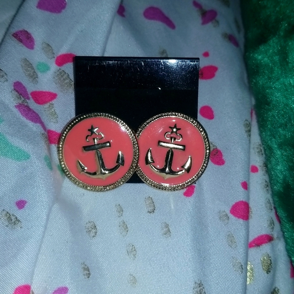 Antique anchor  earrings